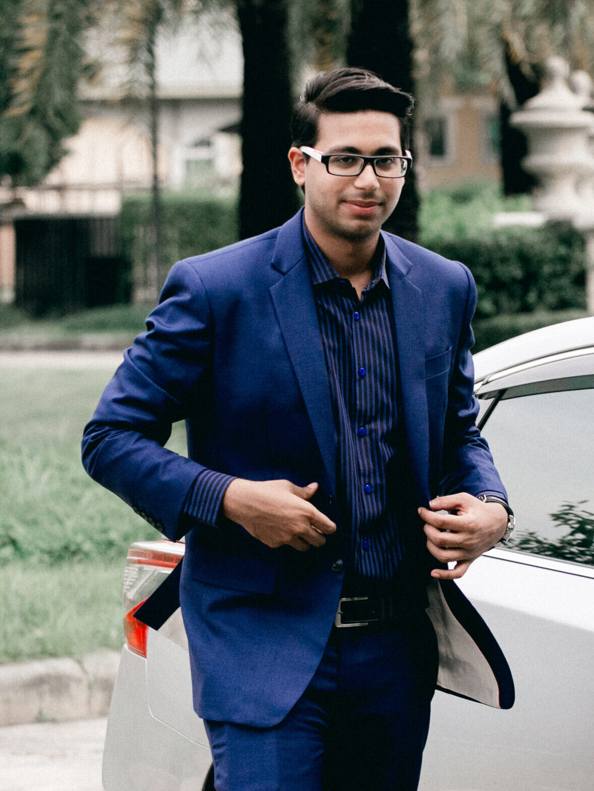 Royal Blue Two-piece suit in superior wool — Vicky Collection bespoke suits Calgary